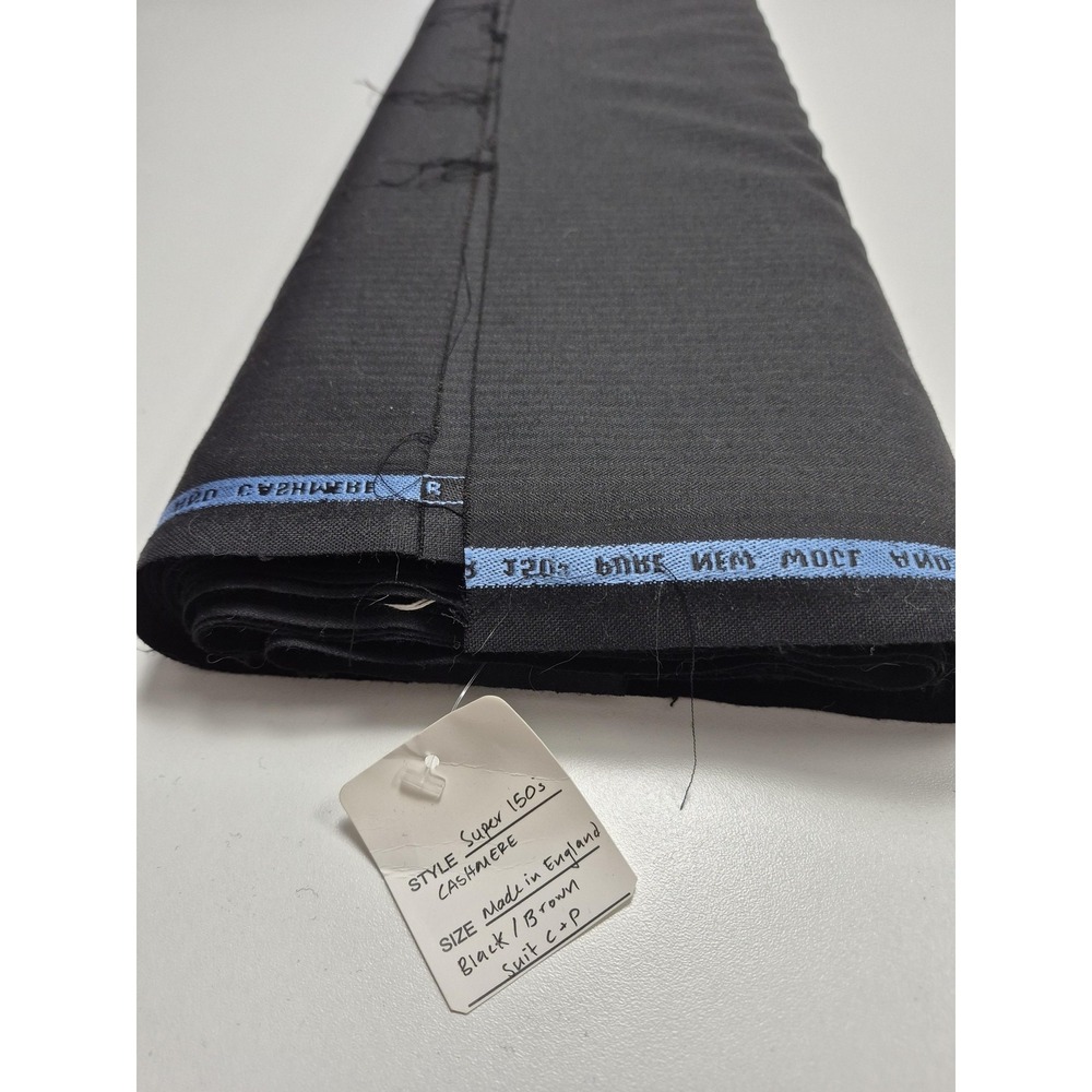 Wool Cashmere Suiting Fabric Brown Herringbone 7 Yards Made In England Tailoring